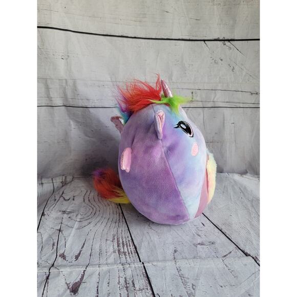 Huggy Squeeze Limited Edition Plush 9in Stuffed Unicorn with Rainbow Mane & Tail - Picture 5 of 9